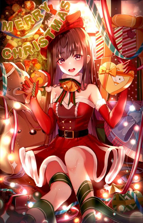 Anime Christmas, Merry Christmas To You, Navidad Christmas, Christmas Characters, I Love Anime, Christmas Girl, All Anime, Christmas Art, Halloween Christmas