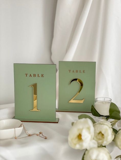 Wedding Table Decor Rustic, Sage Table, Wooden Table Numbers Wedding, Table Decor Rustic, Elegant Wedding Stationery, Acrylic Table Number, Wedding Table Number, Wedding Table Decor, Table Sign