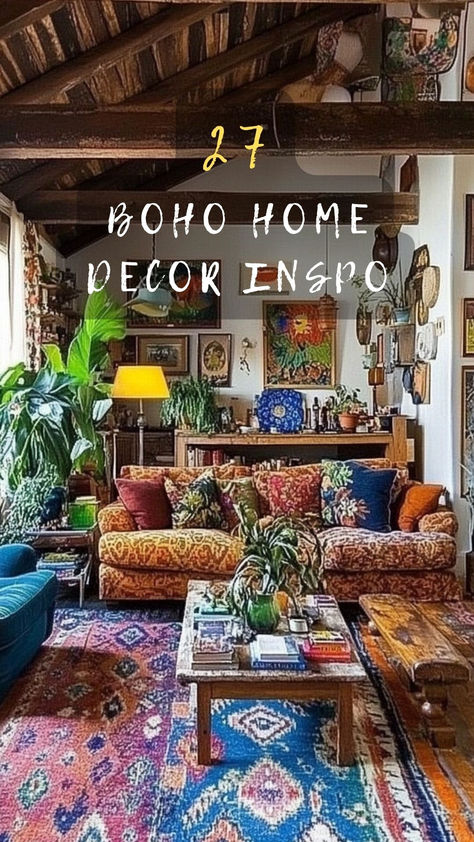 Ready to embrace boho vibes? Click to discover 27 captivating boho home decor ideas that can bring life and color to your living space. Start your boho journey today! 🌿🏡 #BohoDecor #HomeStyle #InteriorDesign #BohemianVibes #DecorTips Boho Decor Diy Bohemian Homes, Boho Home Decor Ideas, Boho Hippie Home, Bohemian Style Interior Design, Boho Decorating, Boho Style Living, Arranging Furniture, Hippie House, Decorating Hacks