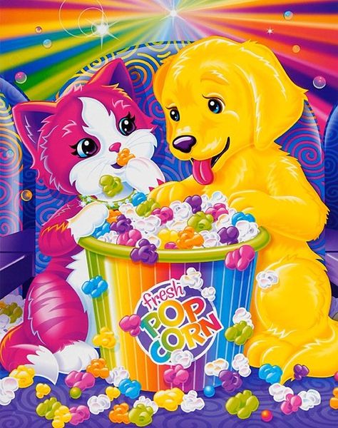 Who gave them popcorn?! =) Lisa Frank Stickers, Art Kawaii, Lisa Frank, Dog Images, 90s Kids, A Rainbow, Abstract Pattern, Childhood Memories, Diamond Painting