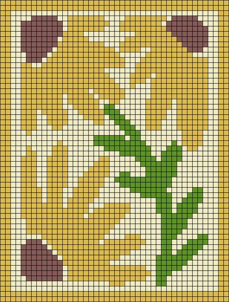 Alpha pattern #162100 variation #326789 | BraceletBook Crochet Graph Patterns Flowers, Plant Tapestry Crochet, Alpha Patterns Crochet Flower, Pixel Flower Art, Alpha Pattern Grid, Sunflower Alpha Pattern, Tapestry Crochet Charts, Flower Alpha Pattern, Pixel Flower Pattern