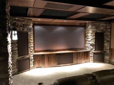 Basement Movie Theater, Home Theater Ideas, Huge Tv, Basement Home Theater, Home Theater Room Design, Theater Room Design, Home Cinema Room, Best Home Theater, Home Theater Setup