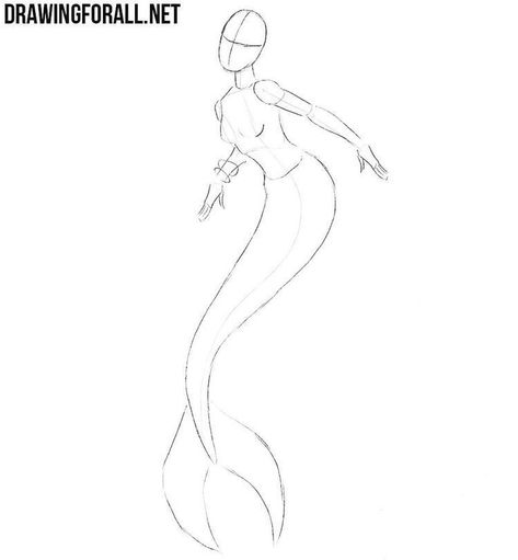 Draw A Mermaid, Lukisan Fesyen, Mermaid Sketch, ليلو وستيتش, Mermaid Pose, Desen Realist, Famous Characters, Mermaid Drawings, Siluete Umane