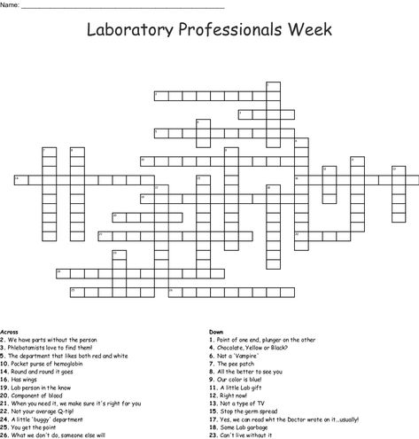 Lab Week Games, Lab Humor, Blood Components, Lab Week, Matching Worksheets, Medical Laboratory Science, Blood Bank, Crossword Puzzles, Medical Laboratory