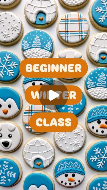 Grace Gaylord on Instagram: "My #2 selling class ⤵️  ➡️ Comment COLD and I’ll send you a DM (direct message) with the class website link!   This beginner class is made to be as accessible as possible: I bring you 9 (yes, NINE!) different winter designs on circles! You can use a cookie cutter, but you could also just use a water glass to cut them out!  This set was made with at-home beginner cookiers in mind, so it uses ONE consistency, ONE shape (a circle!!) and 4 colors. Yes, you heard that right! Now that’s my kind of beginner class! Fewer consistencies and colors = less time spent prepping. One shape (that’s a circle) and = less money spent on supplies.   Included in this Beginner Winter online class:  ❄️ 9 designs all on a circle with 1 consistency  🐻‍❄️ 1-hour pre-recorded class reco Round Cookie Designs, Circle Sugar Cookies Decorated, Circle Cookie Decorating Ideas Christmas, Circle Christmas Cookies Decorated, Winter Sugar Cookies Decorated, Circle Cookie Decorating Ideas, Winter Cookies Decorated, Holiday Cookies Decorated, Class Website