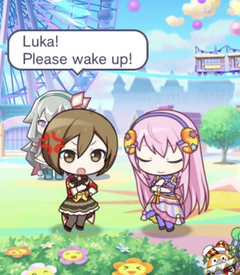 she cant hear meiko she has airpods in Luka Project Sekai, Miku Game, Rythm Game, Colourful Stage, Vocaloid Funny, Mental Hospital, Having No Friends, Colorful Stage, Rhythm Games