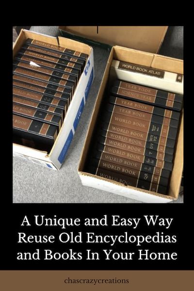 Decorating With Encyclopedias, Crafting With Old Books, Repurpose Encyclopedia Ideas, Crafts With Old Books Diy, Uses For Old Books, Repurposing Old Books, What To Do With Old Encyclopedias, What To Do With Old Books Crafts, Old Encyclopedias Ideas Diy Projects