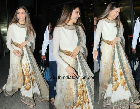 Deepika Sabyasachi, Anarkali Sabyasachi, Deepika Padukone In Sabyasachi, Sabyasachi Anarkali, White Anarkali, Floor Length Anarkali, Ethnic Suit, Deepika Padukone Style, Traditional Indian Outfits