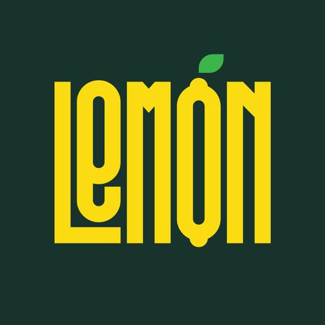 Typography Practice, Lemon Logo Design, Citrus Logo, Illustrator Ideas, Lemon Logo, Typographie Logo, Inspiration Typographie, Logo Process, Logo Unique