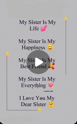 Anisur Rahaman on Instagram: "Love you sis,,🥰" Sis Wallpaper, Baby Sister Quotes, Love You Sister Images, Love You Sis, Little Sister Quotes, Sisters Images, Love Your Sister, Sister Love Quotes, Dear Sister