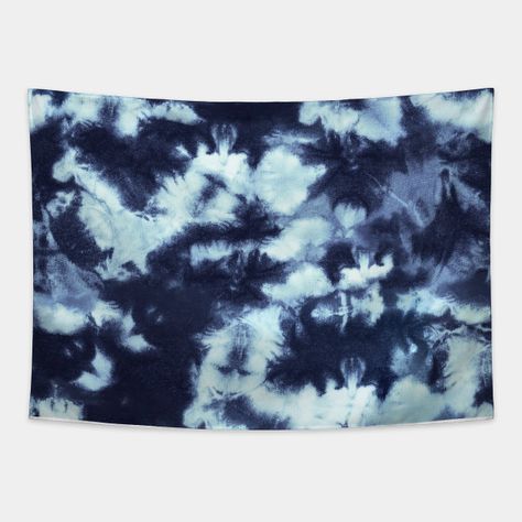 Indigo Batik Color Scheme, Indigo Tie Dye Pattern, Dark Blue Tie Dye, Tie Dye Tapestry, Summer Tie Dye, Indigo Tie Dye, Traditional Blue Batik Print Fabric, Wax Resist, Printed Tapestries