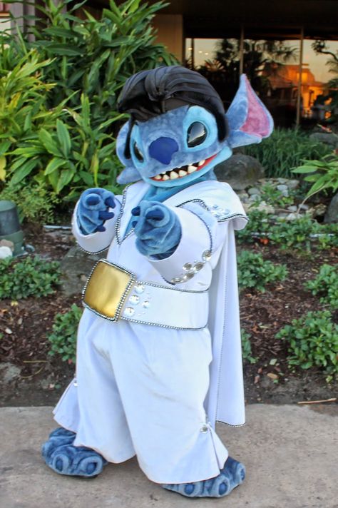 Stitch As Elvis, Elvis Stitch, Elvis Birthday, Stitch Costume, Disney Characters Costumes, Lilo And Stitch Quotes, Disneyland Photos, Stitch Toy, Lilo And Stitch Drawings