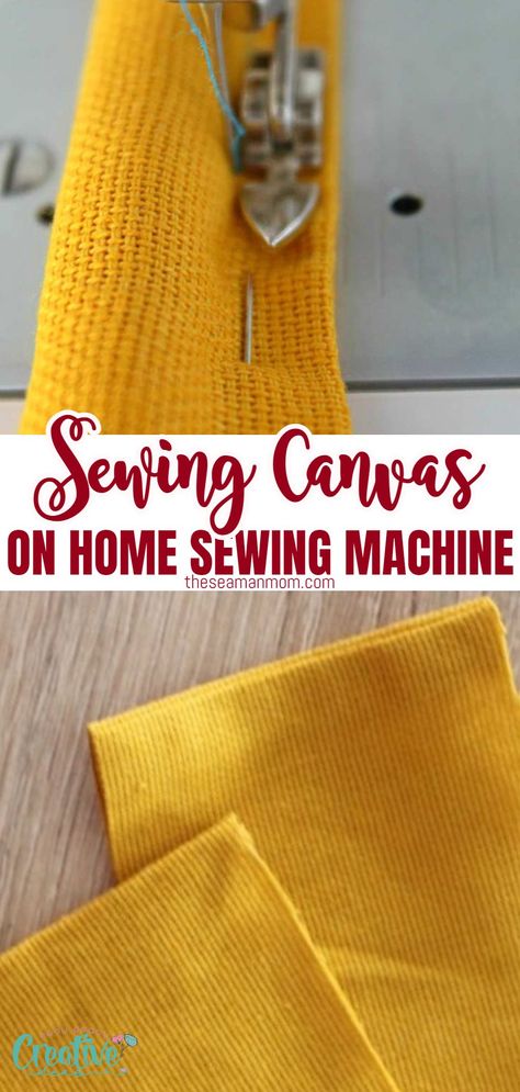 Follow these simple, easy tips for sewing canvas, and you'll soon be able to successfully make any fun projects that require canvas, for you and your home! Sewing Canvas, Tips For Sewing, Fat Quarter Projects, Sewing Creations, Beginner Sewing Projects Easy, Leftover Fabric, Fabric Baskets, Sewing Projects For Beginners, Sewing Skills