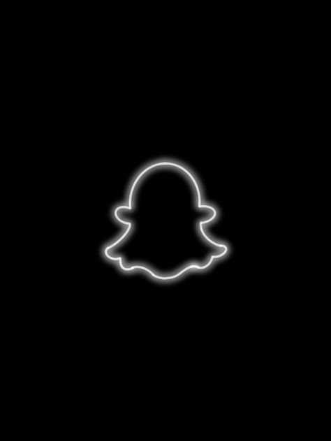 Snapchat Logo Black, Glowing App Icon, Snapchat Widget, Snap App, Iphone Customization, Snapchat Logo, Logo Neon, White Icons, Snapchat Icon