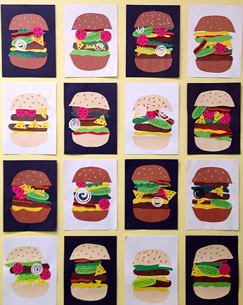 Hamburger Preschool Craft, Burger Crafts For Kids, Hamburger Crafts For Kids, Hamburger Craft, Hamburger Paper Craft, Burger Craft, National Cheeseburger Day Activities, Burger Printable, Letter H Crafts