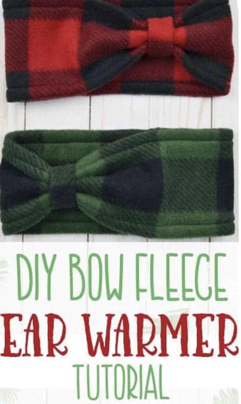 Fleece Sewing Projects, Ear Warmer Pattern, Fleece Projects, Sewing Headbands, Headband Diy, Bow Diy, Fleece Headbands, Sewing Fleece, Warm Headbands