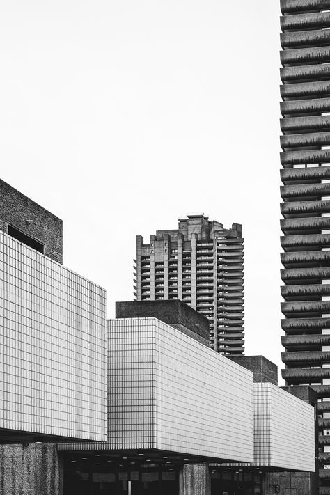 Building Photography Landscape, Barbican Aesthetic, The Barbican London, Street Photography London, Arch Photography, Barbican London, Office Photography, London Street Photography, Brutalism Architecture