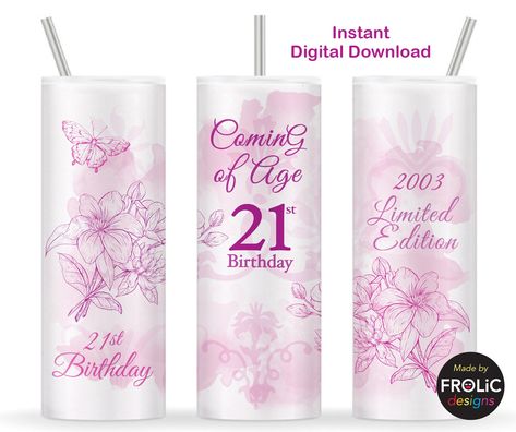 21 Birthday, Birthday Idea, Idea Gift, Birthday Cake Decorating, Gift For Daughter, Printing Business, Party Prints, Coming Of Age, Menu Design