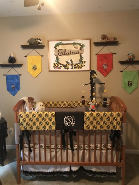 Nursery Brown Crib, Harry Potter Crib Bedding, Harry Potter Crib, Brown Crib, Nursery Idea, Harry Potter Nursery, Harry Potter Baby, Potter Facts, Harry Potter Facts