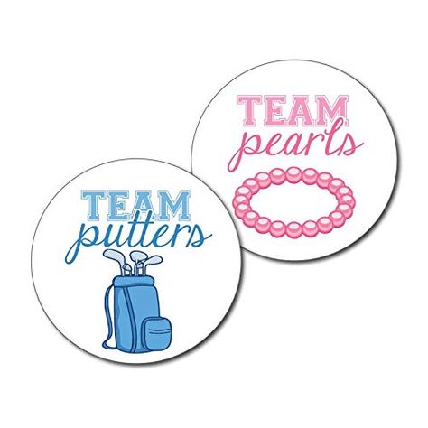 Putters Or Pearls Gender Reveal, Putters Or Pearls, Golf Gender Reveal, Gender Reveal Baby Shower Themes, Twin Gender Reveal, Creative Pregnancy Announcement, Gender Reveal Party Theme, Gender Reveal Themes, Gender Reveal Party Invitations