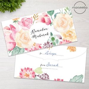 Eid Mubarak 2023, Calligraphy Ramadan, Floral Calligraphy, Eid Envelopes, Ramadan Eid Mubarak, Diy Desk Calendar, Shagun Envelopes, Ramadan Cards, Money Envelope