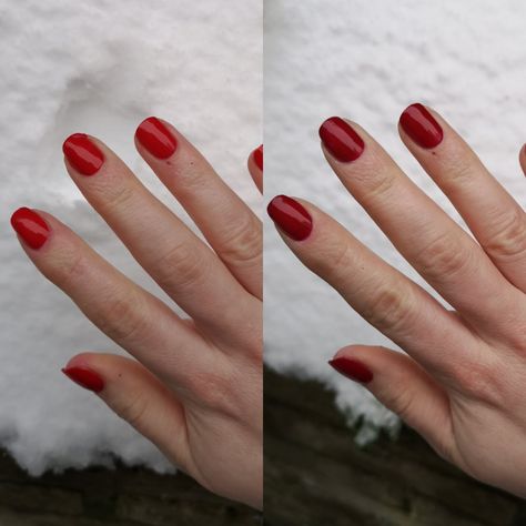 Red Nail Polish Colors, Red Nail Varnish, Nail Colors For Pale Skin, Cute Red Nails, Red Suits, Christmas Nail Colors, Autumn Skin, Red Gel Nails, December Nails