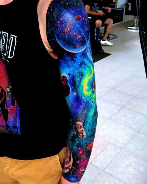 Galaxy Tattoo Sleeve | Color Tattoo Sleeve [Video] in 2022 | Galaxy tattoo, Galaxy tattoo sleeve, Sleeve tattoos Galaxy Sleeve Tattoo, Color Tattoo Sleeve, Tattoo Sleeve Color, Galaxy Sleeve, Galaxy Tattoo Sleeve, Space Tattoo Sleeve, Colorful Sleeve Tattoos, Cosmic Tattoo, Space Tattoos