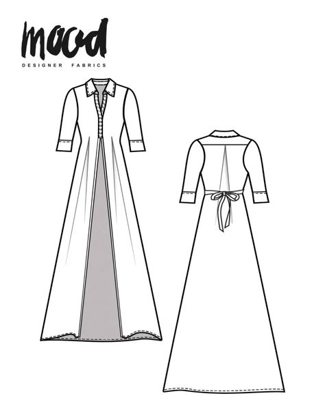 The Lantana Maxi Shirt - Free Sewing Pattern - Mood Sewciety Mood Sewciety, Shirt Sewing Pattern, Free Sewing Patterns, Free Sewing Pattern, Maxi Shirts, Mood Fabrics, Dress Sewing Pattern, Sewing Patterns Free, Free Sewing