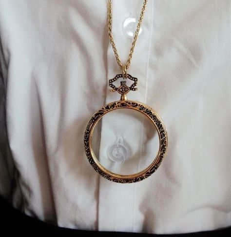 Edith Cushing, Yuan Ti, Magnifying Glass Necklace, Glass Necklace Pendant, Connie Springer, The Adventure Zone, Chaotic Neutral, Fallen London, Nancy Drew