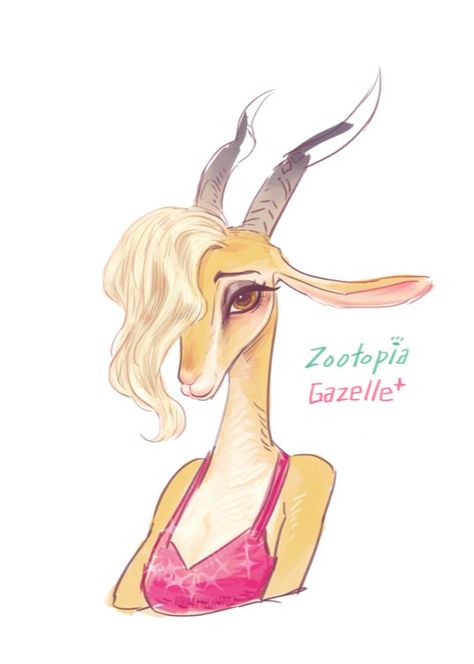 Zootopia Gazelle, Gazelle Zootopia, Character Drawings, Zootopia, Character Drawing, Disney Pixar, Pixar, Music Book, Aurora Sleeping Beauty