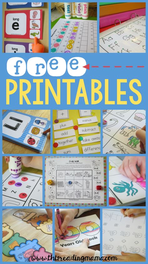 FREE Printables and Learning Activities from This Reading Mama