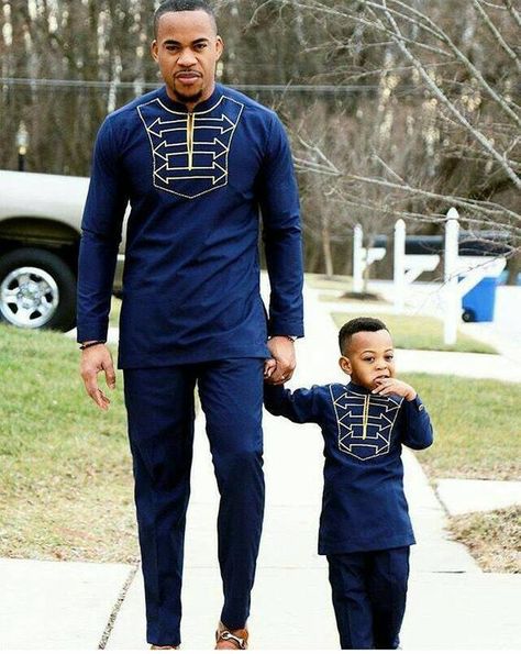 Father and son Matching Outfit/ Native Wears Men African Fashion, Couples African Outfits, African Suit, Nigerian Men Fashion, African Attire For Men, African Dresses Men, African Shirts For Men, African Dashiki, Afrikaanse Mode