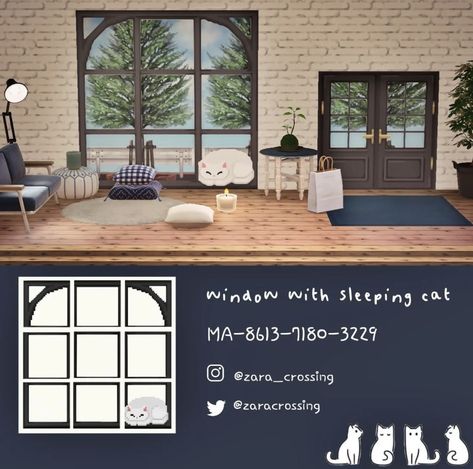 New Window Design, Wall Sticker Design, Animal Crossing Qr Codes Clothes, Animal Crossing Wild World, Animal Crossing Villagers, Happy Monday Everyone, Acnh Inspo, New Animal Crossing, Animal Crossing Game