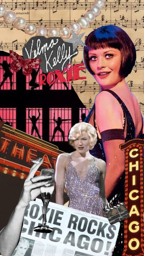 Musical Aesthetic, Roxie Hart, Chicago Musical, Musical Wallpaper, 50s Music, Aesthetic Shuffles, Broadway Nyc, Watch The World Burn, Club Poster