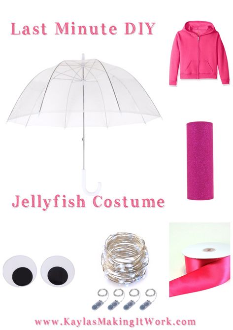 Halloween Jellyfish, Jellyfish Halloween Costume, Jellyfish Halloween, Diy Jellyfish, Jellyfish Costume, Fish Costume, Jellyfish Craft, Diy Costumes Kids, Last Minute Costumes