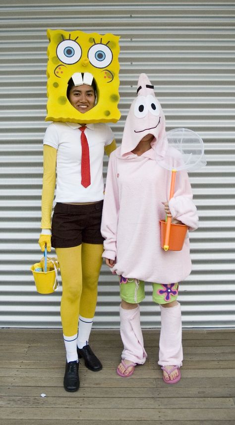 Aquatic Costume, Spongebob And Patrick Costumes, Spongebob Outfit, Spongebob Halloween, Spongebob Costume, Rockstar Costume, Spongebob And Patrick, Teacher Halloween Costumes, Duo Halloween Costumes