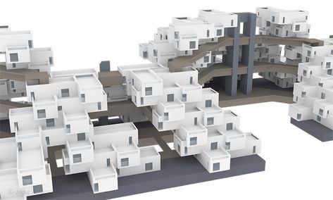 Precedent Study, Habitat 67, Social Housing Architecture, Bridges Architecture, Cluster House, Urban Design Diagram, Architecture Design Process, Co Housing, Urban Housing