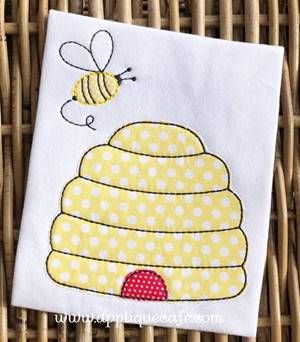 Beehive Applique Design Beehive Quilt, Bee Applique, Applique Template, Free Applique Patterns, Applique Wall Hanging, Butterfly Mobile, Applique Tutorial, Bee Pattern, Butterfly Template