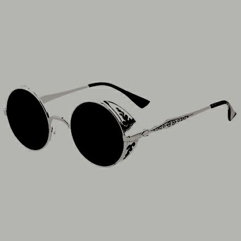 Dark Glasses Aesthetic, Crowley's Glasses, Crowley Glasses, Crowley Sunglasses, Crowley Aesthetic, Magic Glasses, Slytherin Clothes, Circle Sunglasses, Good Omens Book