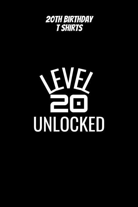 Happy 20th birthday. Celebrate it in level unlocked style. Birthday 20th Ideas, Men 20th Birthday Ideas, 20th Birthday Ideas Themes, 20 Birthday Aesthetic, 20th Birthday Aesthetic, Birthday E-card, Birthday 20, 20th Bday, 20 Birthday