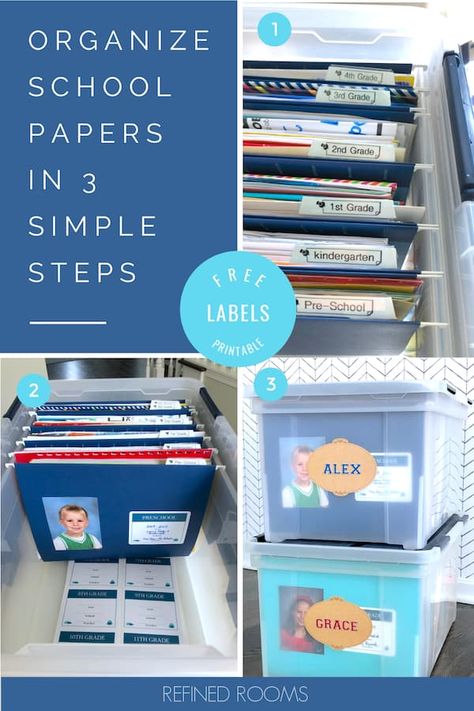 Kids School Paper Organization, Organizing School Papers, Kids School Organization, School Work Organization, Organized School, Kids School Papers, Organizing School, School Paper Organization, School Keepsake