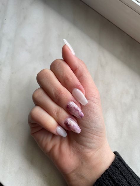 Manicure 
Marble nails
Nails 
Nail art 
Poly gel Clear Polygel Nails, Clear Polygel, Marble Manicure, Marble Nail, Marble Nail Art, Polygel Nails, Purple Marble, Marble Nails, White Coat