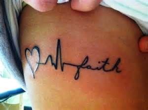 Faith Tattoos for Women - Bing Images Faith Tattoo Designs, Infinity Tattoo Designs, Heartbeat Tattoo, Faith Tattoo, Geniale Tattoos, Infinity Tattoos, Popular Tattoos, Line Tattoos, Love Tattoos