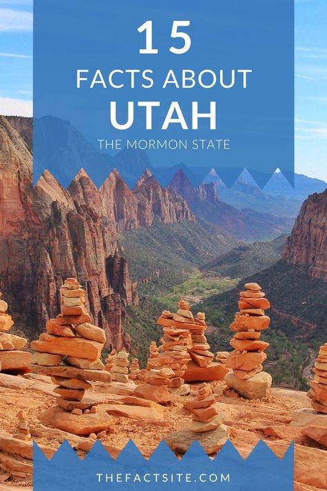 Utah, also known as the Mormon State, was the 45th state to join the United States of America on January 4, 1896. The first to arrive in the region were the Paleo-Indians, who crossed the Bering Strait. The state is the 13th largest of all 50 states and the 30th most populous. Utah celebrates a diverse landscape and rich story. Here are 15 incredible Utah facts. Check them out! #TheFactSite #Facts #Utah #USA #UnitedStates #NorthAmerica Utah History, Paleo Indians, Bering Strait, European Explorers, Great Basin, Travel Facts, Utah Usa, History For Kids, Utah National Parks