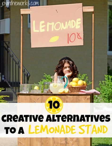 Kids getting tired of the same old lemondade stand? Check out these 10 creative alternatives to a lemonade stand Outside Games For Kids, Kids Lemonade Stands, Marketing Basics, Teacher Appreciation Gifts Printables, Kids Lemonade, Summertime Crafts, Outside Games, Teacher Appreciation Printables, Summer Fun For Kids