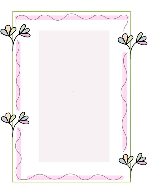 Floral border Outline for school project Border art Floral template Project Border, Pink Floral Background, Floral Template, Border Art, Colorful Borders Design, Front Page Design, Border Templates, Outline Design, Colorful Borders