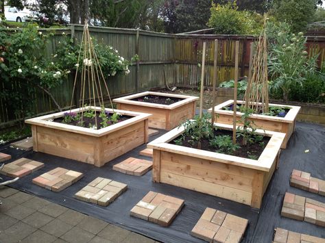 Sleeper Vegetable Beds, Multi Level Raised Garden Bed, 4x4 Raised Garden Bed Planting, Porch Gardens, 4x4 Garden, Timber Sleeper Garden Bed, Oak Sleeper Raised Beds, Christmas Stovetop Potpourri, Home Vegetable Garden Design