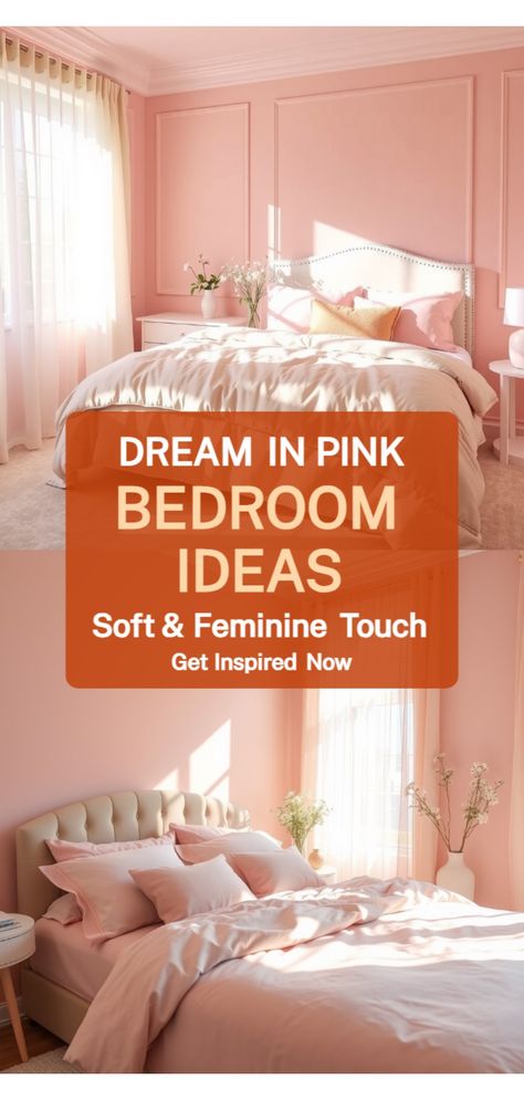 Pink bedroom ideas White And Pink Bedroom Ideas, White And Pink Bedroom, Small Bedroom Hacks, Light Pink Bedrooms, Pastel Christmas Decor, Velvet Bedroom, Pink Bedroom Ideas, Soft And Feminine, Bedroom Hacks