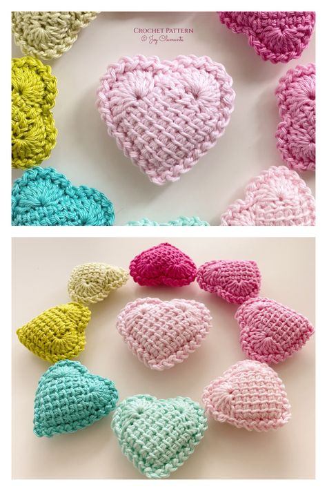 Tunisian Heart Crochet Pattern Crochet Heart Coaster, Heart Crochet Pattern, Granny Square Easy, Coaster Patterns, Crochet Valentine Patterns, Heart Coaster, Crochet Project Free, Crochet Hearts, Crochet Nursery