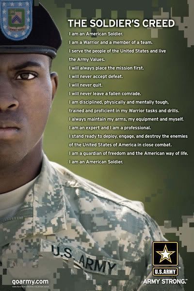 Soldiers Creed, Army Values, Army Basic Training, Army Recruitment, American Soldier, Military Quotes, Basic Training, Combat Training, Military Mom